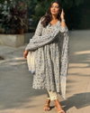 Akshar Designer Pure Cotton Printed Anarkali Kurti With Bottom Dupatta Wholesale Shop In Surat

